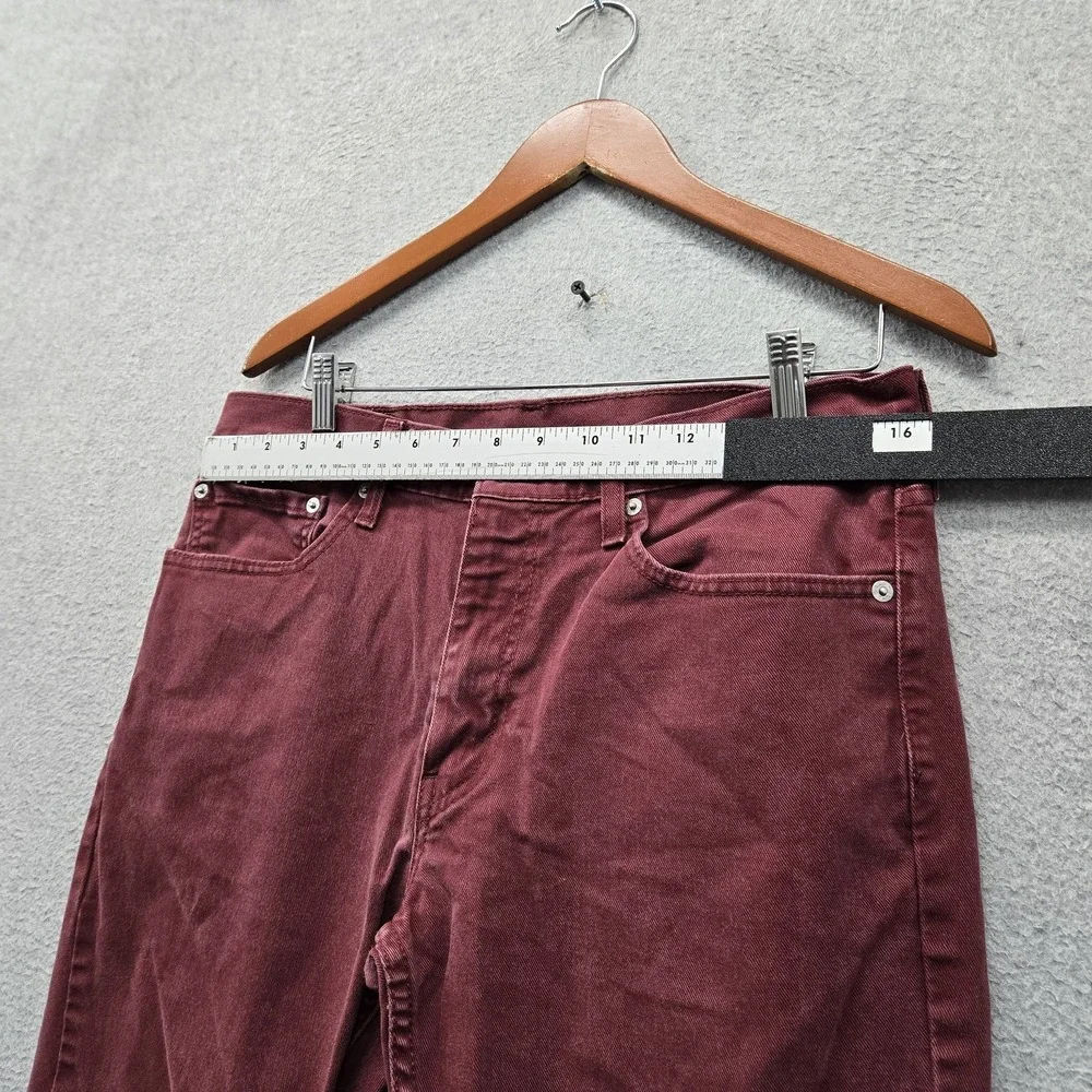 Levi's 511 Men Jeans 34X32 Burgundy Denim Slim Fit 29